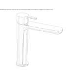 Single-lever countertop washbasin tap without waste Delaware