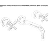 3-hole wall-mounted washbasin tap Horodnia