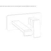 Wall-mounted single-lever washbasin tap with plate Lirio