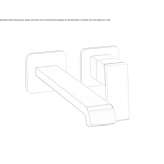 2-hole wall-mounted washbasin tap with plate Lirio