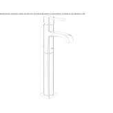 Single-lever washbasin tap with cork stopper Vertop