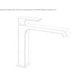Single-lever countertop washbasin tap Lirio