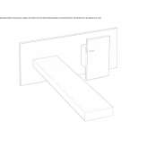 Wall-mounted single-lever washbasin tap with plate Hipstedt