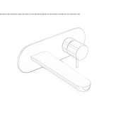Wall-mounted single-lever washbasin tap without stopper Delaware