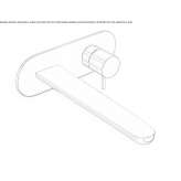 Bateria umywalkowa ścienna jednouchwytowa bez korka Delaware