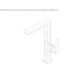 Single-lever countertop washbasin tap with adjustable spout Ferez