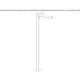 Free-standing single-lever washbasin tap without stopper Lirio