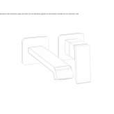 Two-hole, single-lever, wall-mounted washbasin faucet Lirio