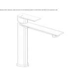 Single-lever countertop washbasin tap without waste Ilford