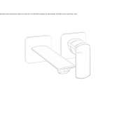Wall-mounted single-lever washbasin tap without stopper Ilford