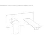Wall-mounted washbasin tap with a plate without a plug Ilford
