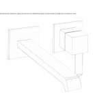2-hole single-lever washbasin tap with plate Hervias