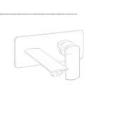 Wall-mounted washbasin tap with a plate without a plug Ilford
