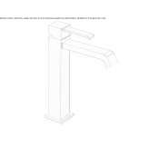 Single-lever countertop washbasin tap Hervias