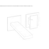 2-hole washbasin tap with plate Hipstedt