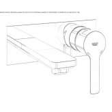 Wall-mounted washbasin tap with plate Selby
