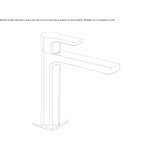 Single-lever countertop washbasin tap Ferez