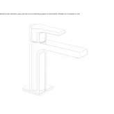 Single-lever countertop washbasin tap without waste Ferez