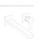 2-hole wall-mounted washbasin tap Ferez