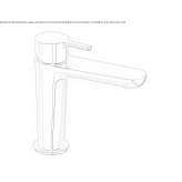 Single-lever countertop washbasin tap Delaware