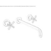 3-hole wall-mounted washbasin tap Horodnia