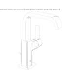 Single-lever countertop washbasin tap Vertop