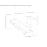 Wall-mounted single-lever washbasin tap with plate Lirio