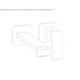 2-hole wall-mounted washbasin tap with plate Lirio