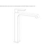 Tall, single-lever washbasin tap Lirio
