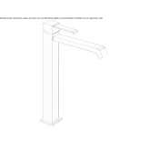 Tall, single-lever washbasin tap Hervias