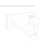 Wall-mounted single-lever washbasin tap with plate Hervias