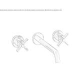 Wall-mounted washbasin tap with single rosettes Narvik