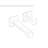 Single-lever wall-mounted washbasin faucet Valseca