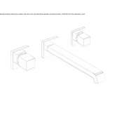 Wall-mounted washbasin tap with single rosettes without stopper Hervias