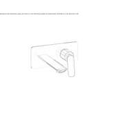 Wall-mounted washbasin tap with a plate without a plug Imatra