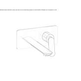 Wall-mounted washbasin tap with a plate without a plug Imatra
