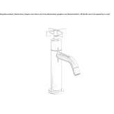 Countertop washbasin faucet with one handle Narvik