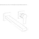 Single-lever wall-mounted washbasin faucet Ferez