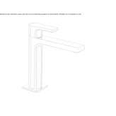 Single-lever countertop washbasin tap without waste Ferez
