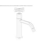 Countertop washbasin faucet with one handle Horodnia
