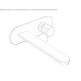 Wall-mounted single-lever washbasin tap with plate Delaware