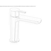Single-lever countertop washbasin tap without waste Delaware