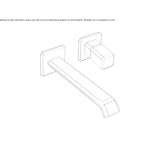 2-hole hydroprogressive wall-mounted washbasin faucet Valseca