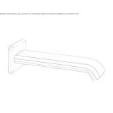 Metal wall-mounted washbasin tap in a modern style with 1 hole Valseca