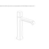 Single-lever, hydrogressive countertop washbasin faucet Valseca