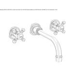 3-hole wall-mounted washbasin tap Plaus