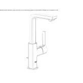 Countertop washbasin tap with cork stopper Selby