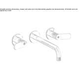 3-hole wall-mounted washbasin tap Itatuba