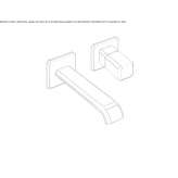 2-hole hydroprogressive wall-mounted washbasin faucet Valseca