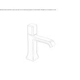 Single-lever countertop washbasin tap without waste Valseca